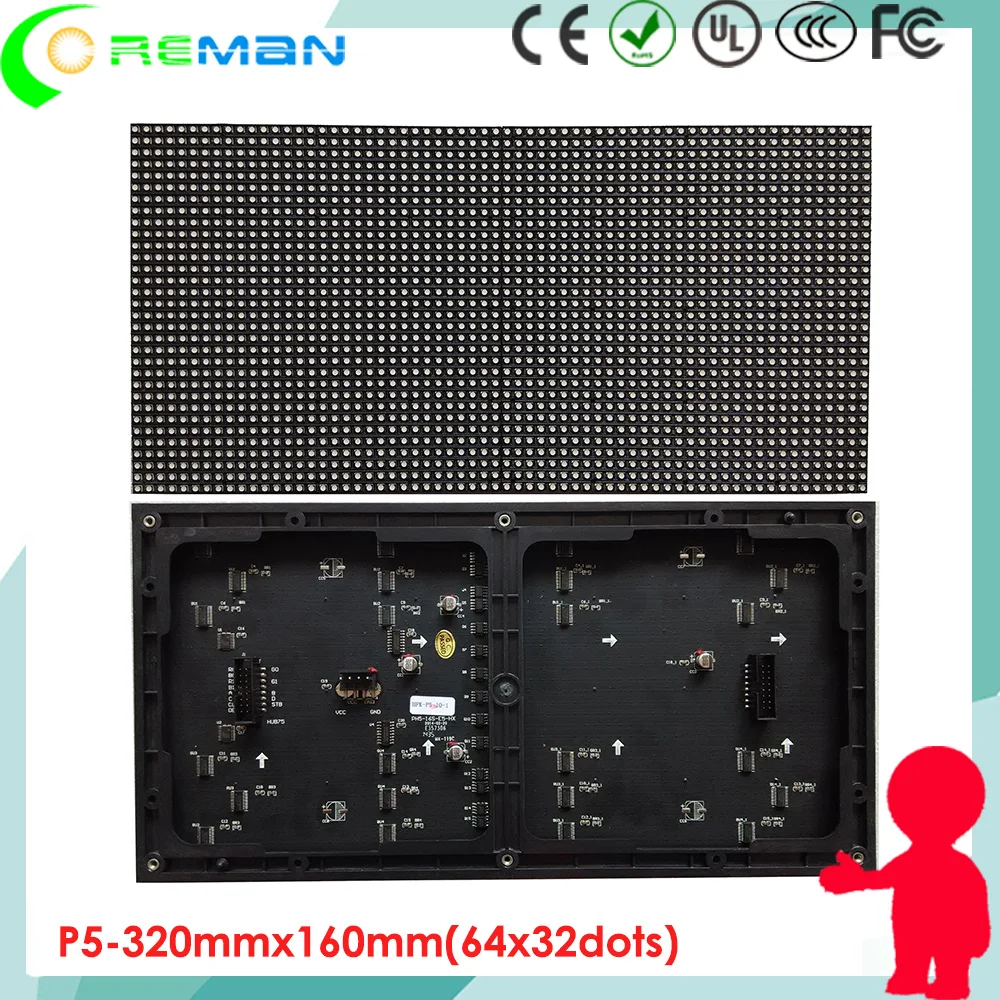 Coreman комнатный светодиодный модуль высокой яркости SMD3528 P5 p5 320x160 светодиодная
