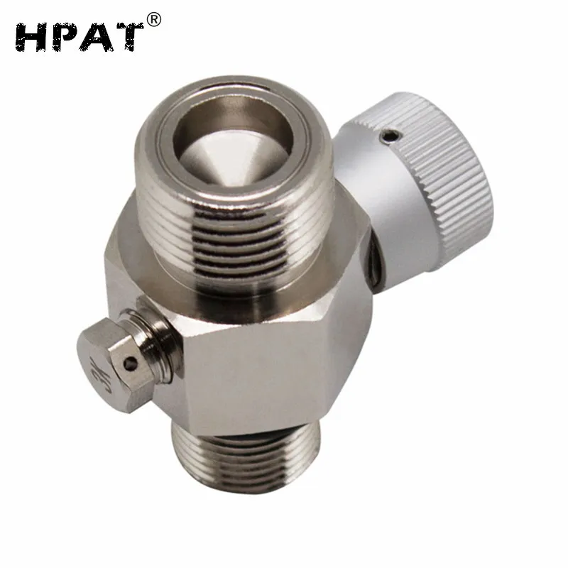 Хромированный кран HPAT для пейнтбола с резьбой ВКЛ./ВЫКЛ. M18X1.5|Пейнтбольные
