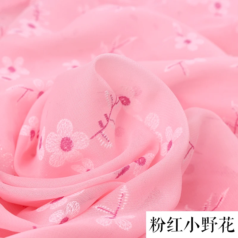 Принт вишни шифоновая ткань с цветами для одежды шелк шитье сделай сам материал