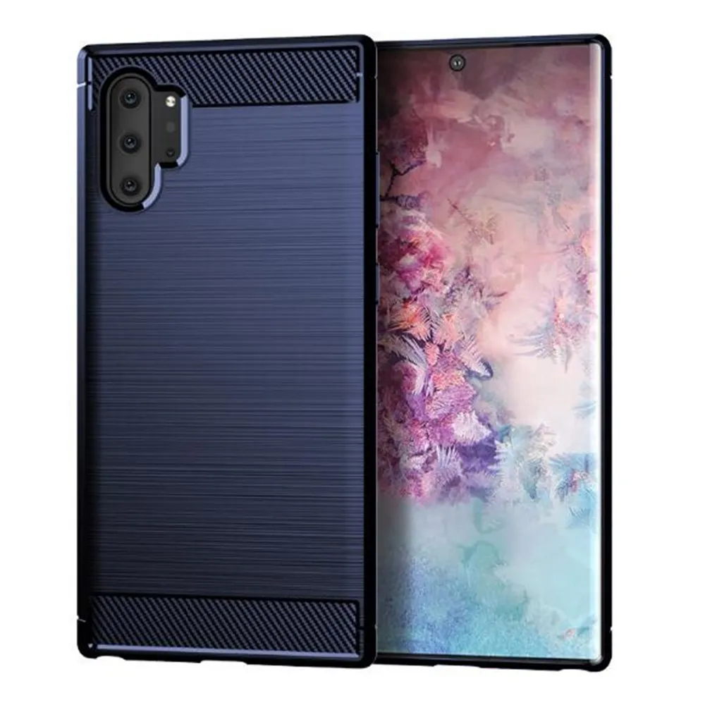 Carbon Fiber Cover For Samsung Galaxy Note 10 Pro Case Rubber Silicone Phone Cases Note10 Back | Мобильные телефоны и