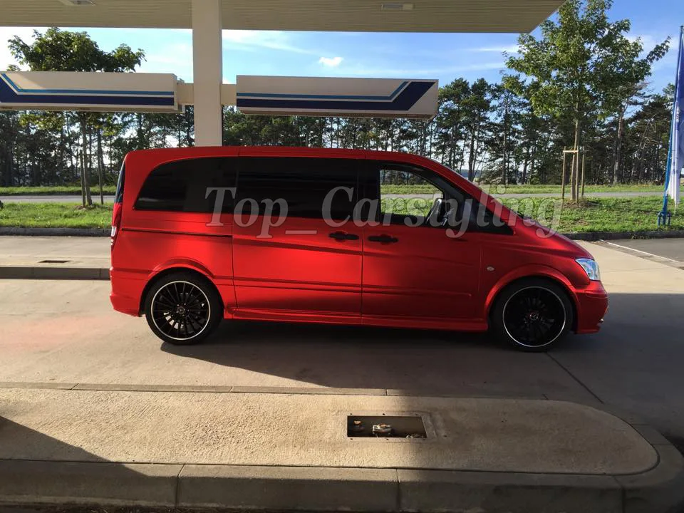 Роскошная бронзовая Красная атласная хромированная виниловая оберточная пленка