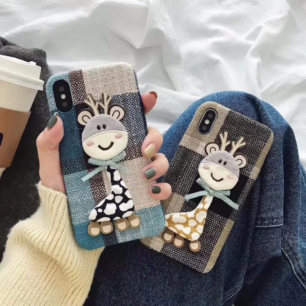 ENCHICAS Прекрасный Зимний Рождественский чехол для iPhone X 8 7 6 S Plus Противоударная