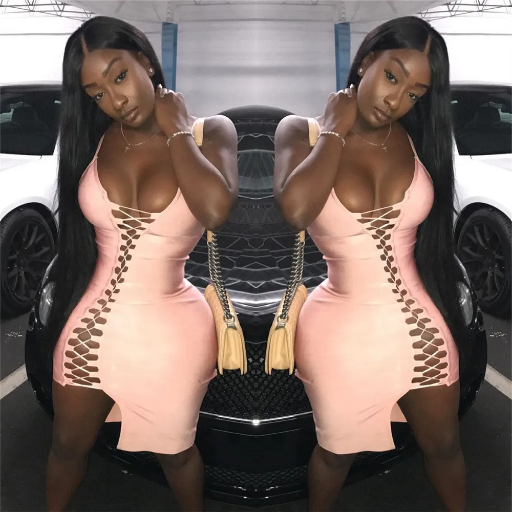 PULBEANISS Vestido De Verano 2018 женские летние платья с v-образным вырезом Для женщин Femme