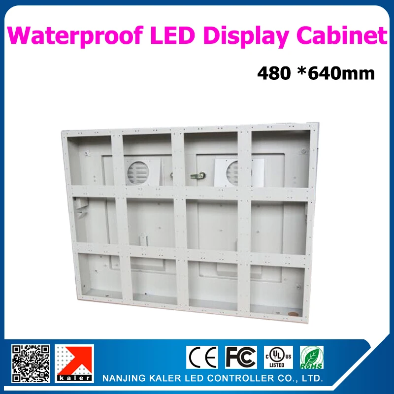 

640*480mm waterproof standard display cabinet for semi-outdoor outdoor led display white color aluminum led display frame