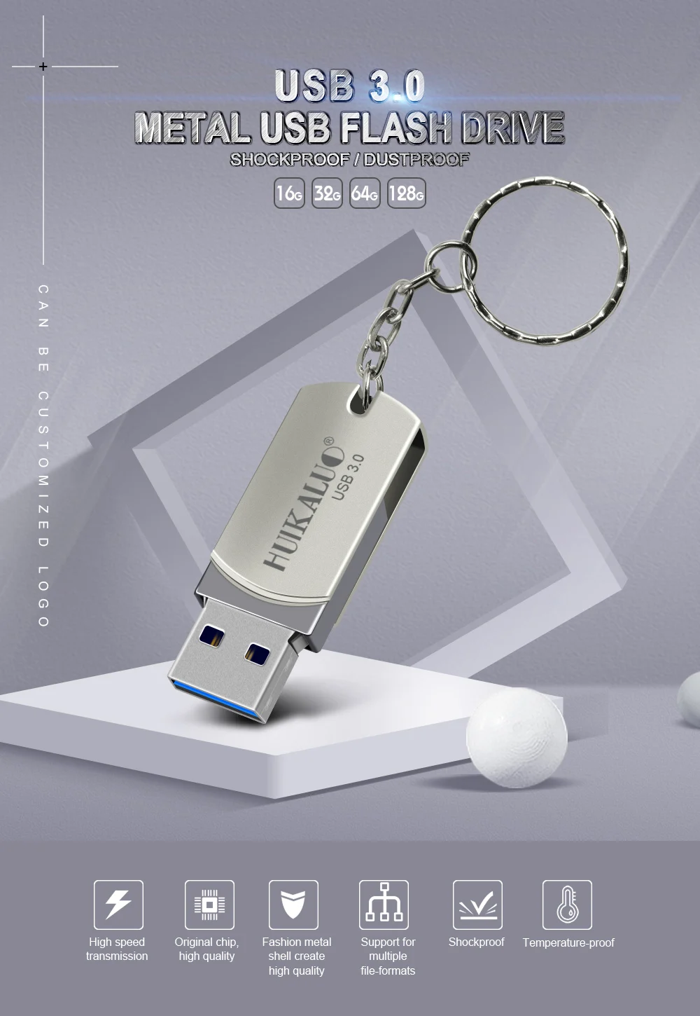 Оригинальная емкость флеш-накопитель USB 3,0 флеш-накопитель 16 ГБ 32 ГБ 64 ГБ высокоскоростной металлический Удобный внешний накопитель