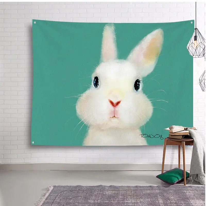 3D креативный гобелен с животным принтом, настенный, милый, для кошек, собак, серия, узор, полиэстер, Гобеленовая роспись, настенное искусство, коврик для йоги