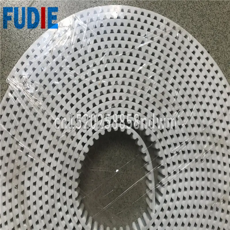 

HTD14M Green cloth covered on top steel cord pu endless timing belt