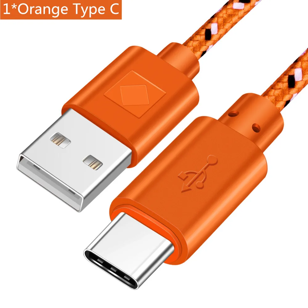 Кабель Micro usb type-C ROMICHW 1 м 2 м 3 м нейлоновый кабель для быстрой зарядки для samsung Xiaomi huawei LG Android Micro usb type-C USB шнур