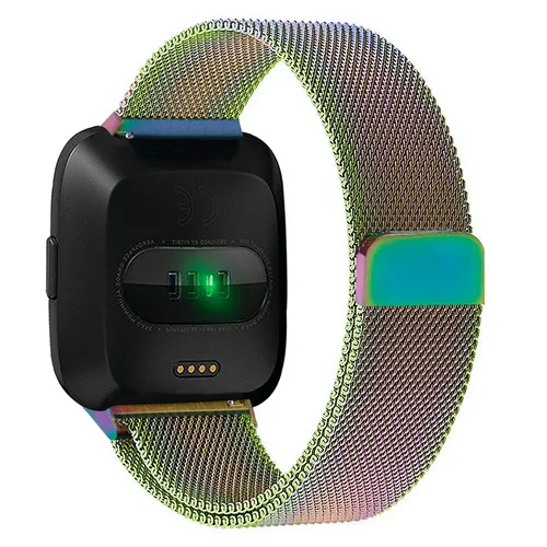 Миланская петля ремешок для Fitbit Versa/Versa 2/versa Lite ремешок из нержавеющей стали браслет ремешок Смарт часы аксессуары - Цвет ремешка: colorful