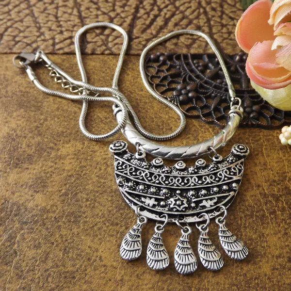Factory Price New 2015 Spring Bohemia Zinc Alloy Tibet Jewelry Vintage Handmade Long Chain Pendant Retro Necklace for Women | Украшения и