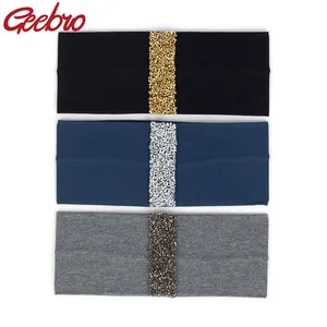 Geebro модная женская хлопковая эластичная лента для волос аксессуары для ДЕВУШЕК Женская богемная повязка для волос повязка на голову для женщин