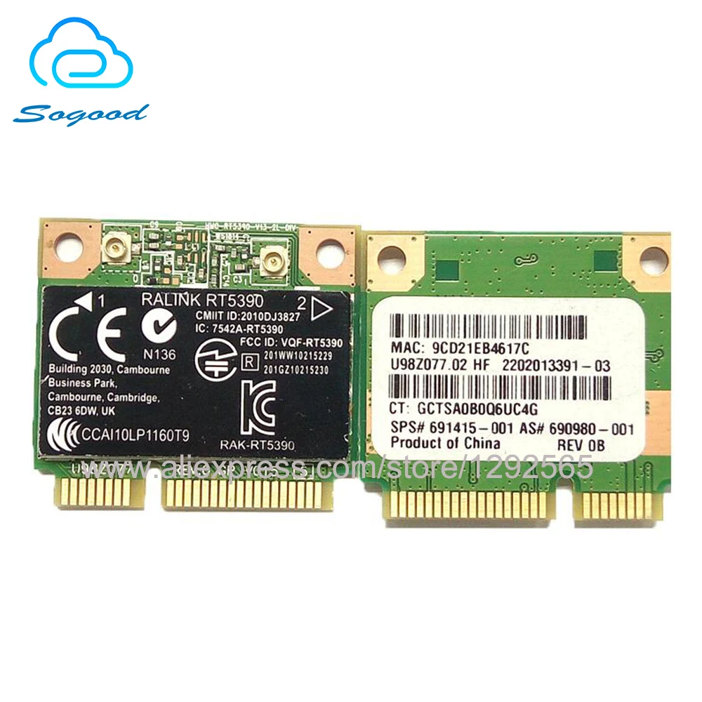 WLAN карта для Ralink RT5390 2 4G Mini PCI-E 802.11n 150 Мбит/с беспроводная сетевая HP CQ45 CQ58 4340s 4445s SPS
