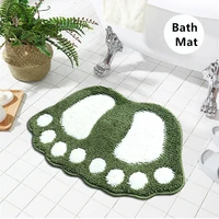 water absorption bathroom cushion mat footprint shaped toilet rugs non slip bath mat foot pad home decor floor carpet doormats