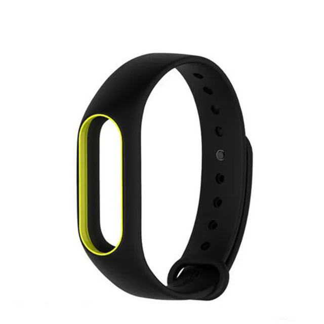 BlackYellow Браслет для xiaomi mi band 2 ремешок силиконовый ремешок mi band 2 браслет напульсники ремешок на запястье для xiaomi mi Band 2 - Цвет: BlackYellow