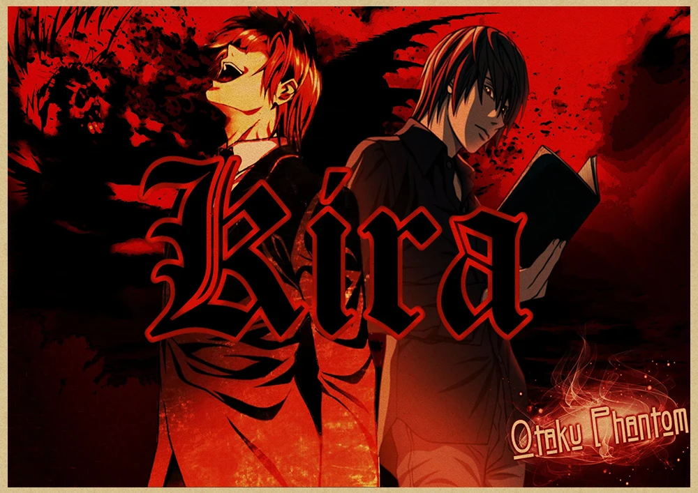 Death Note A стиль японский мультфильм комикс плакат крафт настенная бумажная наклейка Бар Кафе декоративный Paintin - Color: Opaque