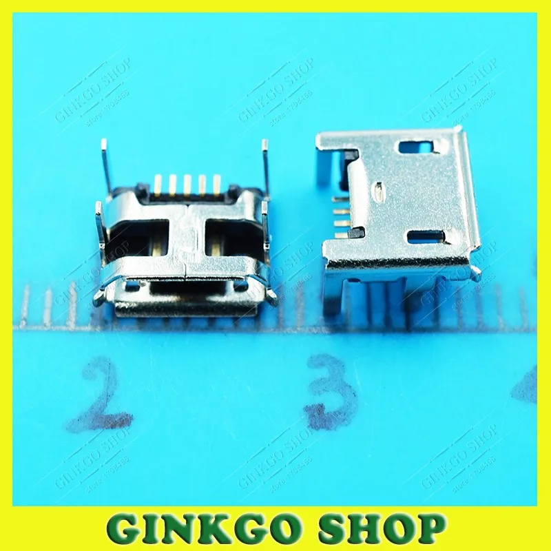 10 шт./лот Micro USB Женский Sockect разъем хвостового порта 4dip fOOT|port connector|l connectorport micro usb |
