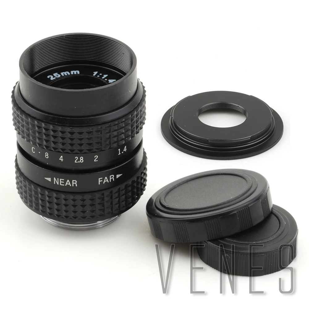 25 мм f1.4 CC TV C крепление объектива + к Micro M4/3 / NEX N1 Pentax Q /Fuji M M2 адаптер подходит для