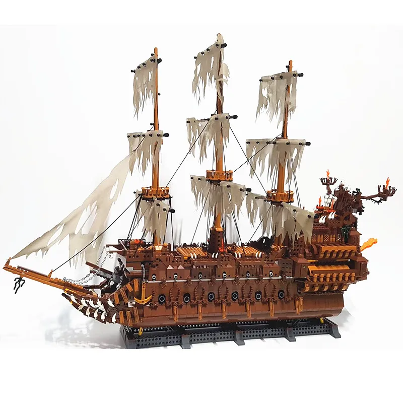 16016 (3652pcs) Фильм имперский флагман 16006 16009 22001 16016 строительные блоки кирпичи Летучий голландский Пираты корабль игрушка 4184 4195 - Цвет: 16016 (3652pcs)