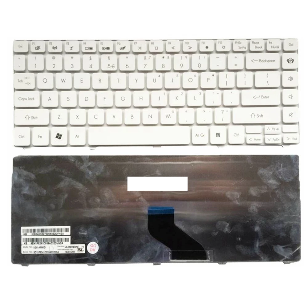

US white New Replace laptop keyboard FOR GATEWAY MS2303 ZQ6A NV49C NV49C01 NV49C82C MS2303 ZQ6A