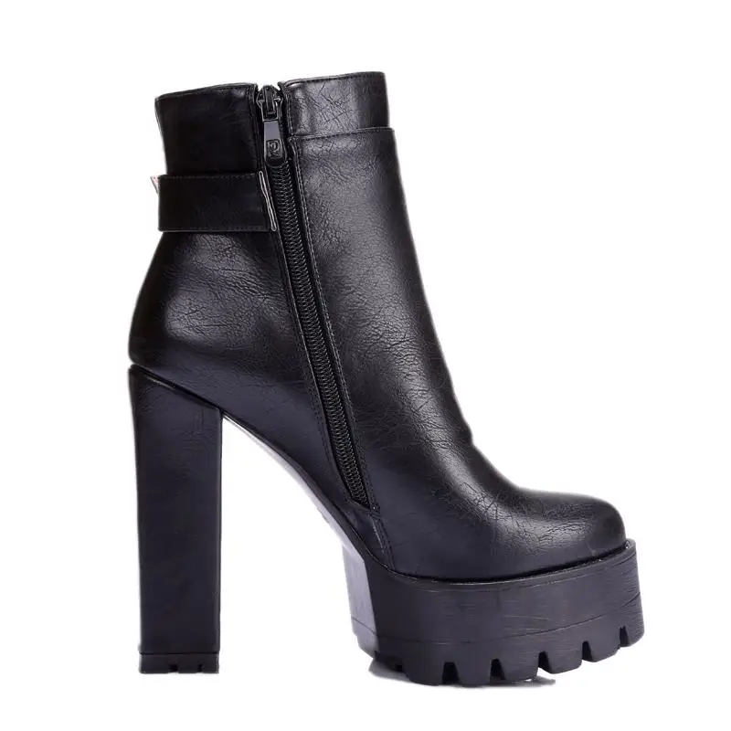 Женские ботильоны на платформе и толстом высоком каблуке размеры 34 42|shoes fashion|boots