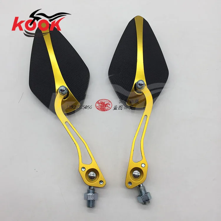 Черный хит продаж одна пара зеркало заднего вида для скутера части мотоцикла