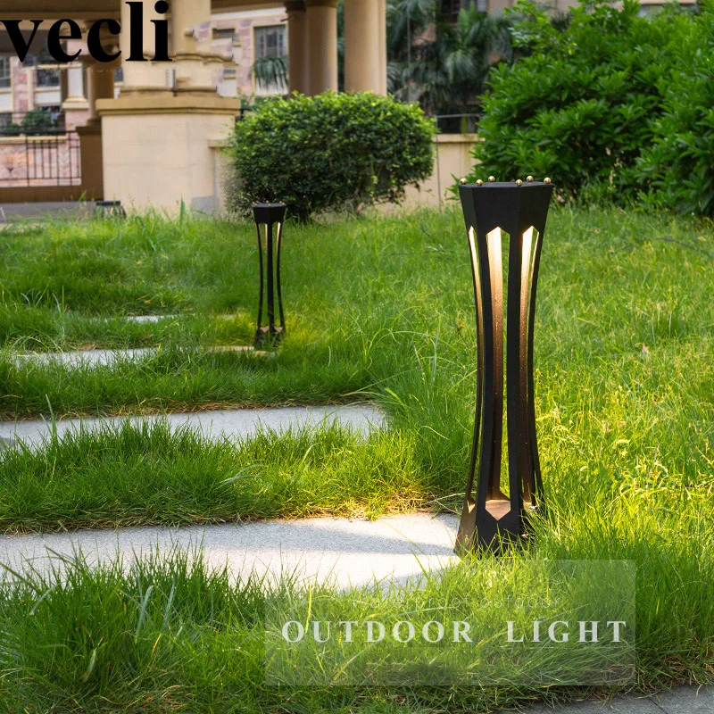 Напольная Лампа из нержавеющей стали наружная Водонепроницаемая садовая