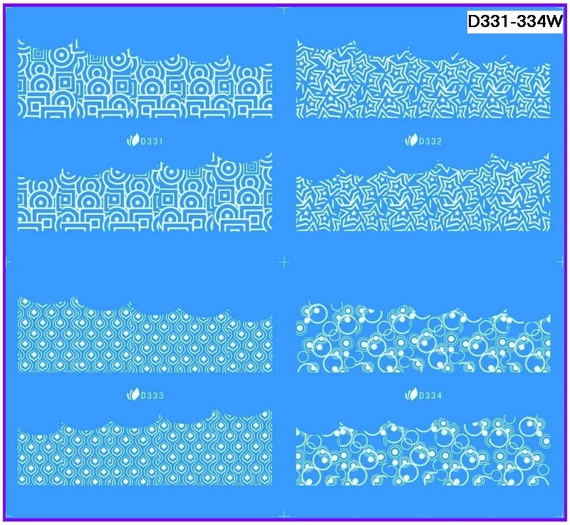 

4 PACKS / LOT WHITE NAIL TATTOOS STICKER BLE D SERIAL FULL PAGE WATER DECAL ZEBRA LOPARD SKIN D212W-D334W