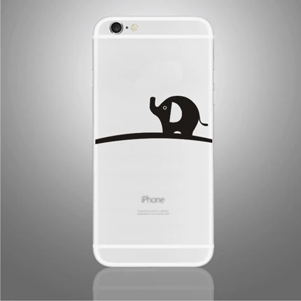 For iPhone6 B W(126) Мультфильм черный винил Стикеры s для iPhone X, для iPhone 6/7/8 Plus украшения кожного покрова для iPhone XS частичный стикер - Цвет: For iPhone6 B W(126)