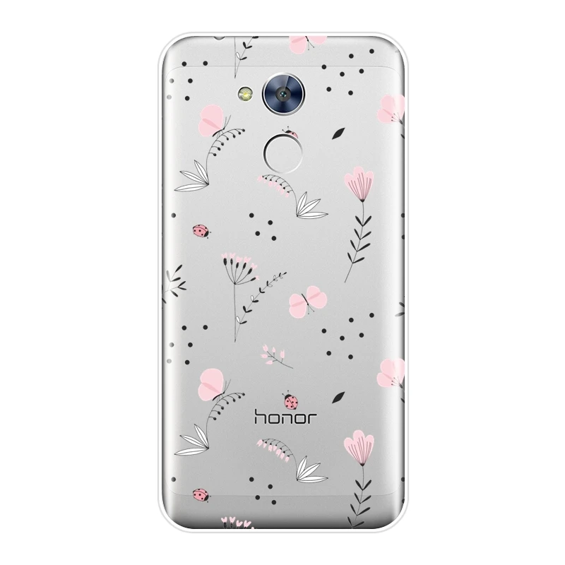 Мягкий силиконовый чехол для телефона Huawei Honor 6A 4C 5C 6C Pro задняя крышка с розовым