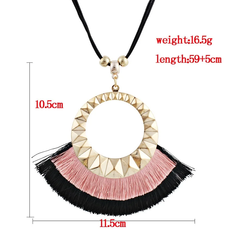 

Naomy&ZP Tassel Necklace Women Fringe Long Pendant Necklace Statement Boho Bohemian Necklace Vintage Fashion Jewelry Accessories