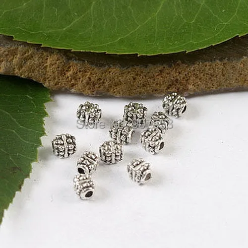 

350pcs Tibetan silver studded beads h1681