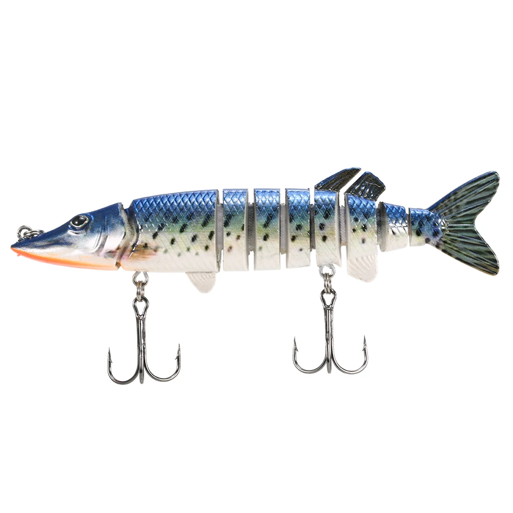 E 12,5 см 20 г рыбалка воблеры рыболовные приманки, наживки 9-сегмент Crankbait Swimbait морская щука рыбы искусственные приманки приманка с крючком рыболовные снасти Pesca воблер - Цвет: E