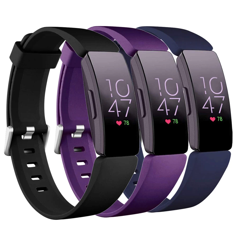 Ремешок для умных часов Fitbit Inspire HR мягкий силиконовый сменный Браслет / 3