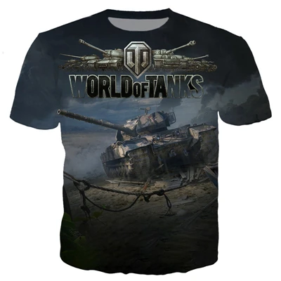 YX GIRL модная мужская футболка популярная игра World Of Tanks футболки с принтом летняя Уличная Повседневная футболка Прямая поставка - Цвет: color as the picture