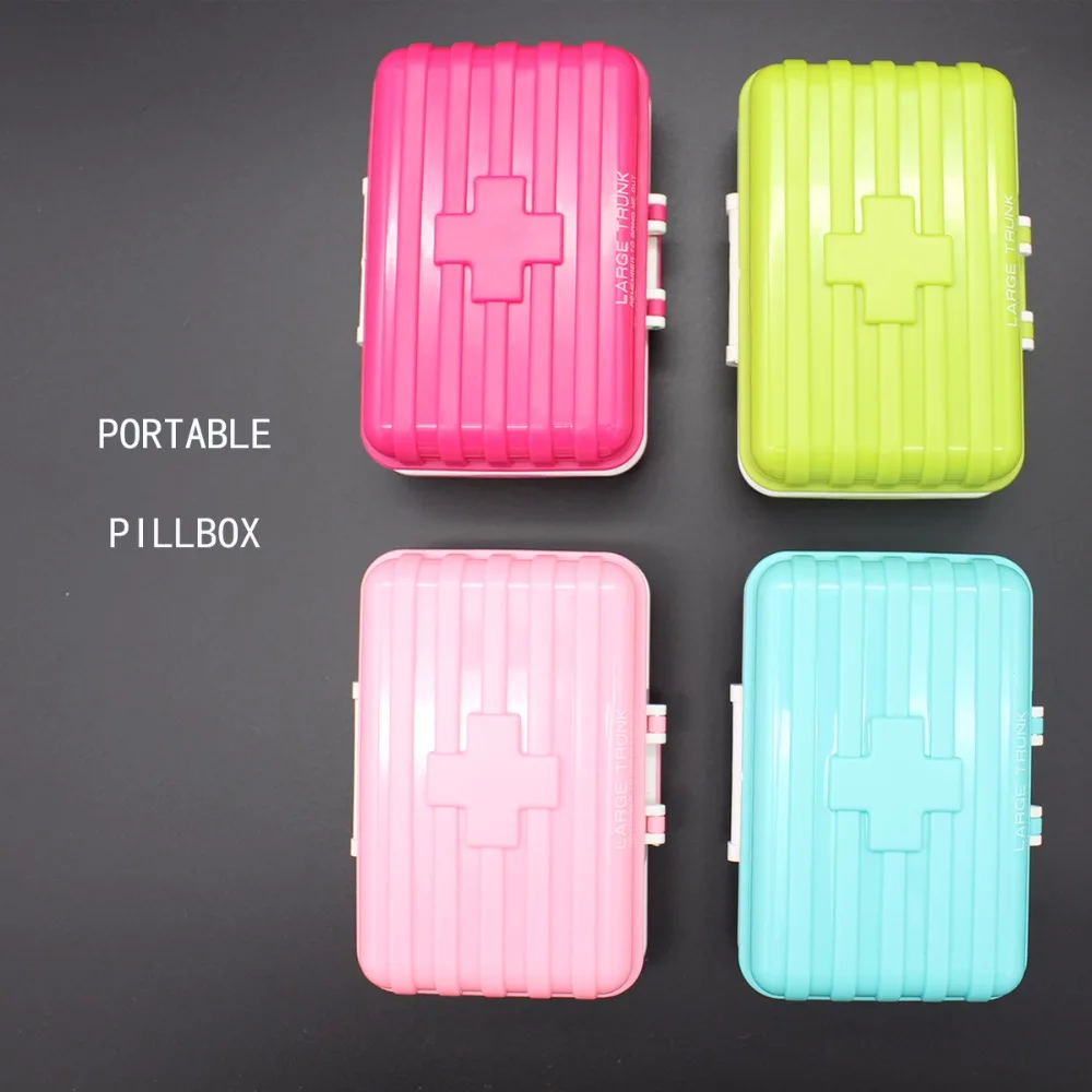 Творческий Портативный Пластиковые Таблетки Диспенсер Небольшой Путешествия