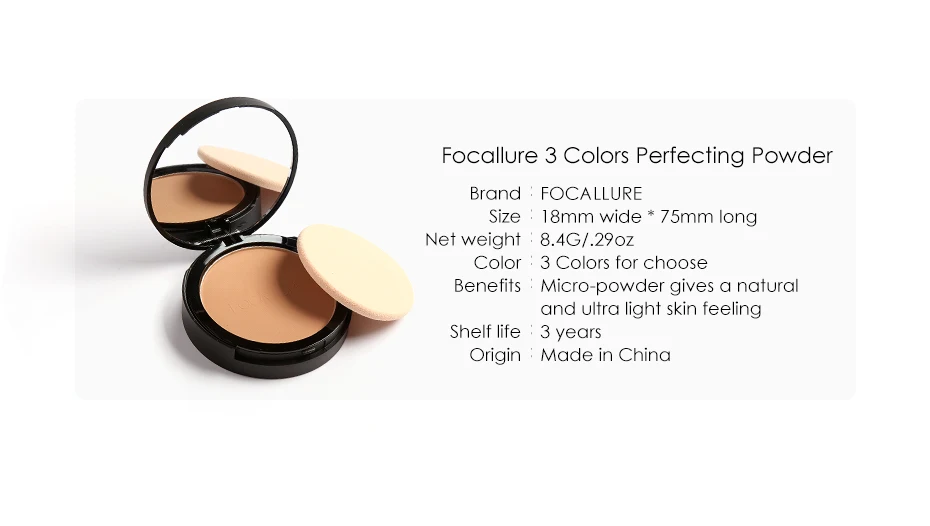 Focallure 3 цвета установка пудры с гладкой для лица макияж основа водостойкая рассыпчатая пудра отделка кожи прессованная пудра