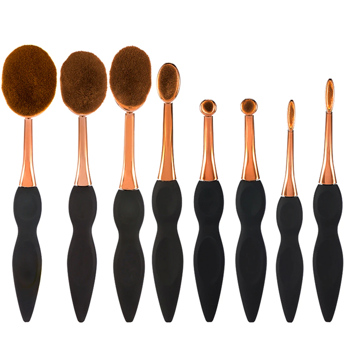 8pcs Make Up Brushes Soft Toothbrush Type Cosmetic Professional Face Powder Foundation Brush Synthetic Hair Oval Eye Makeup Tool | Красота и