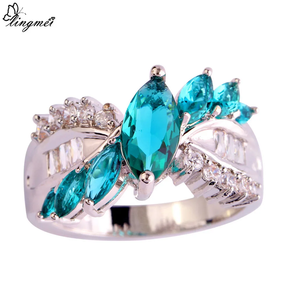 Женское кольцо с зеленым фианитом Размеры 6 9 10|ring size|ring size 6ring wholesale |