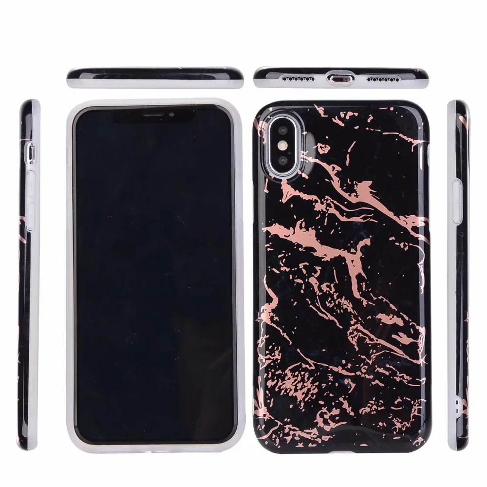 KMAX чехол для iPhone X XS 6 6S 7 8 Plus телефона в европейском стиле мраморный все включено мягкий силикон IMD задняя крышка Iphone plus.