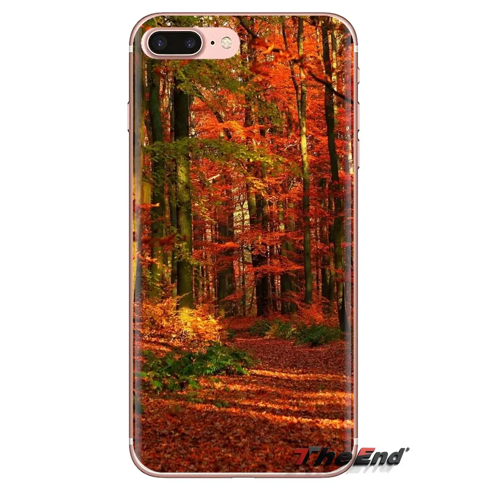 For iPod Touch Apple iPhone 4 4S 5 5S SE 5C 6 6S 7 8 X XR XS Plus MAX Autumn Desktop Wallpapers 2 Transparent Soft Shell Covers |