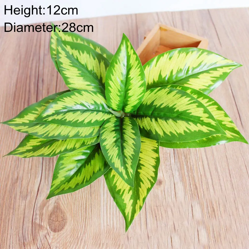 Зеленые растения искусственные, свадебные украшения для стен, зеленые листья, аксессуары для бонсай - Цвет: Huang Wan Shou Qing