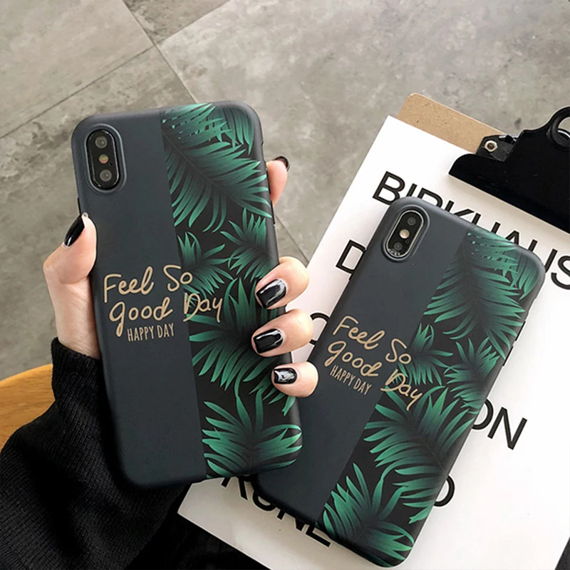 LOVECOM Retro Banana Leaf Splice Phone Case For iPhone 11 Pro Max XR XS Max 6 6S 7 8 Plus X Soft IMD Full Body Phone Back Cover
