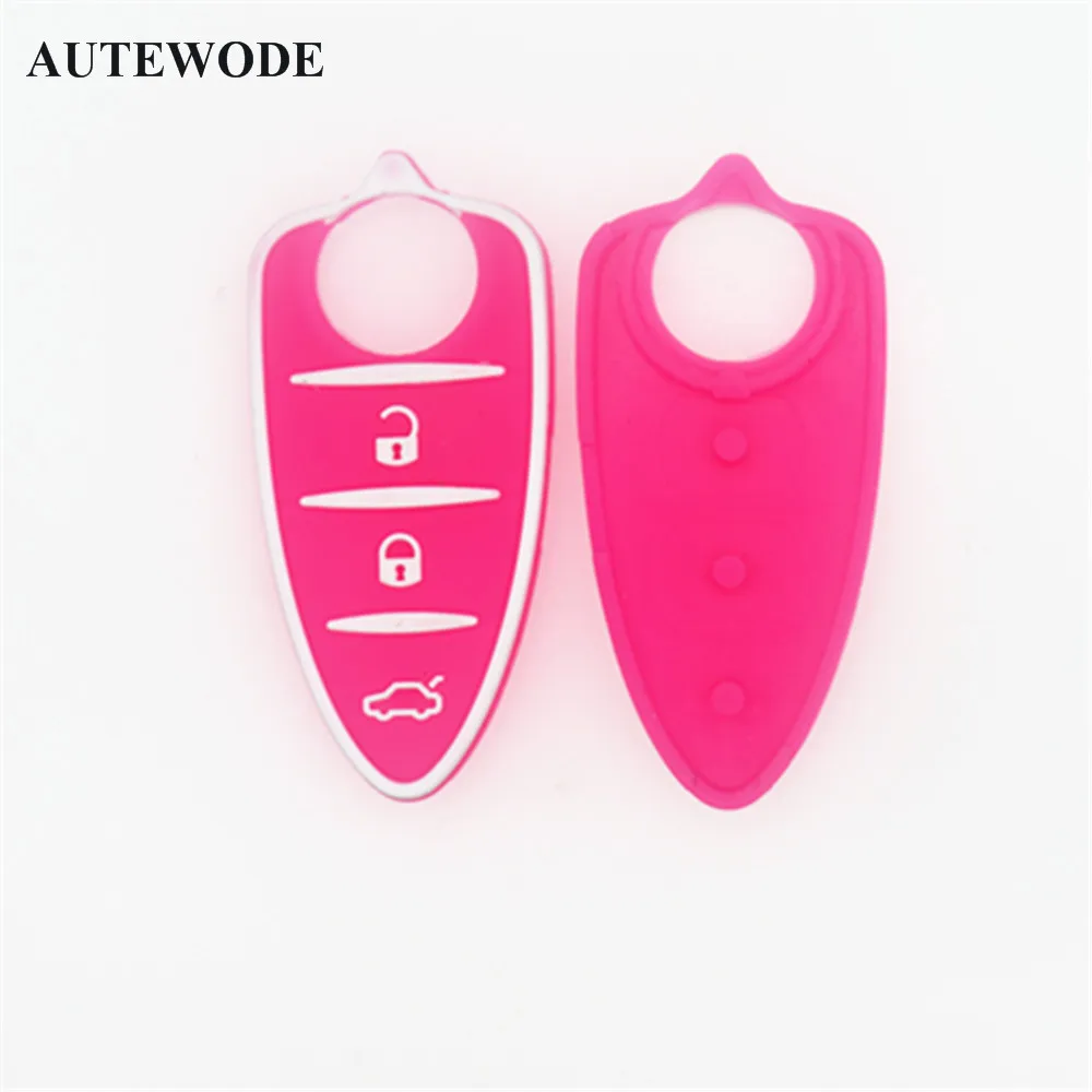 AUTEWODE силиконовый чехол для ключей для Alfa Romeo Mito Giulietta 159 GTA флип 3 кнопки флип пульт дистанционного клавиатура оболочка 1 шт Мода