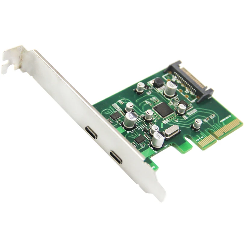 PCI Express (PCI-E 4X слот) до 2 Порты USB3.1 Тип-C сзади добавить на карта PCI-E адаптер конвертер