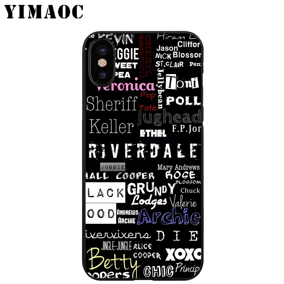 YIMAOC Southside Serpents RIVERDALE Soft TPU Black Silicone Case for iPhone X or 10 8 7 6 6S Plus 5 5S SE Xr Xs Max |