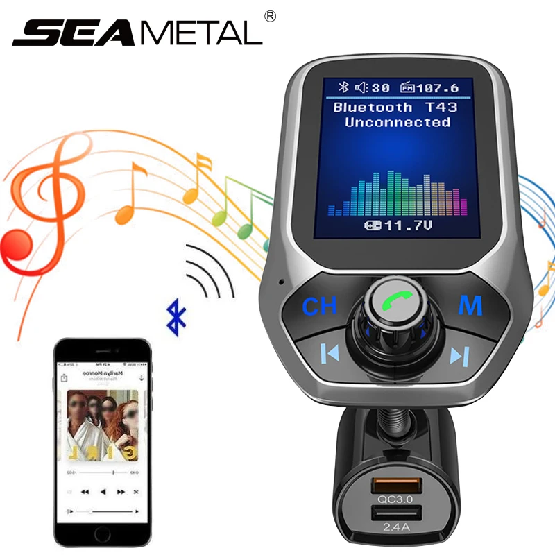 Автомобильный mp3 плеер USB FM трансмиттер модулятор Bluetooth аудио Автомобильное