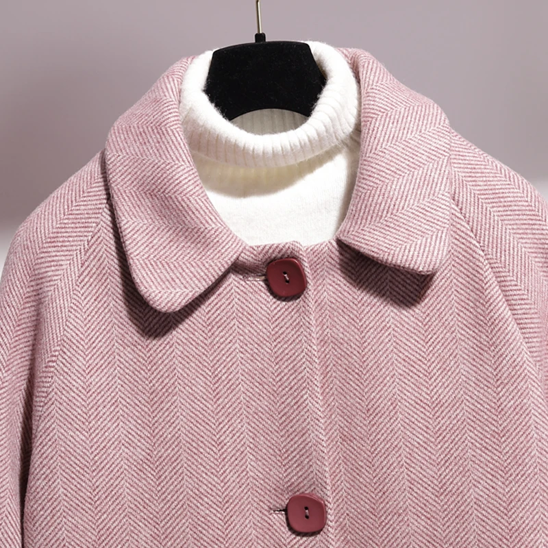 Winter 2018 New Korean Wool Outerwear Long Loose Woollen Overcoat Female Single Breasted Wide-waisted Women Coat Spring | Женская одежда