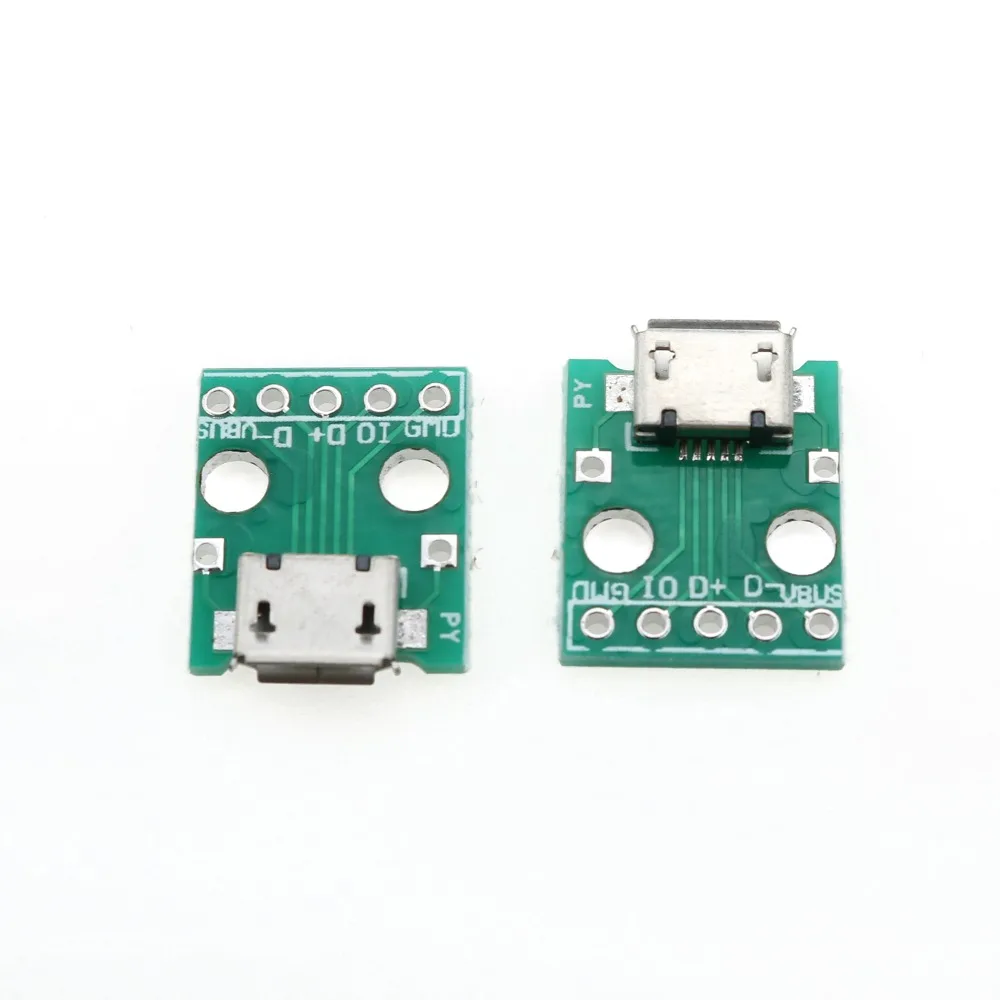 JCD 5 шт./лот мини/микро USB SMD DIP адаптер гнездовой разъем Модульная плата панель