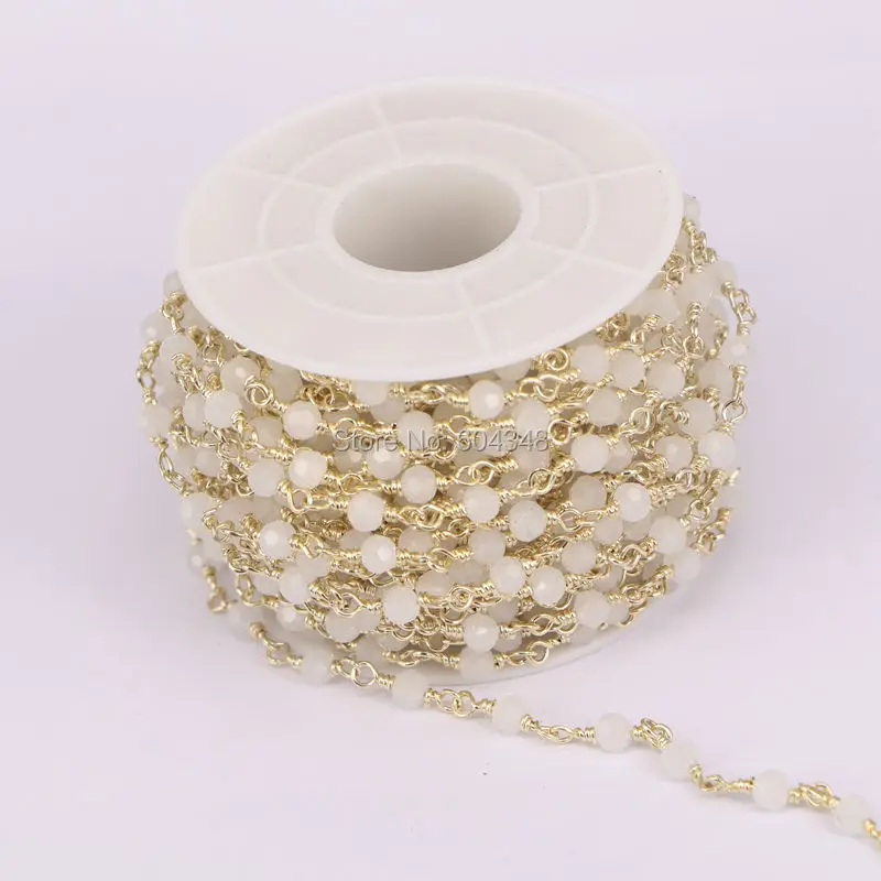 Бусины-цепочки золотого цвета с огранкой 5 метров | Украшения и аксессуары