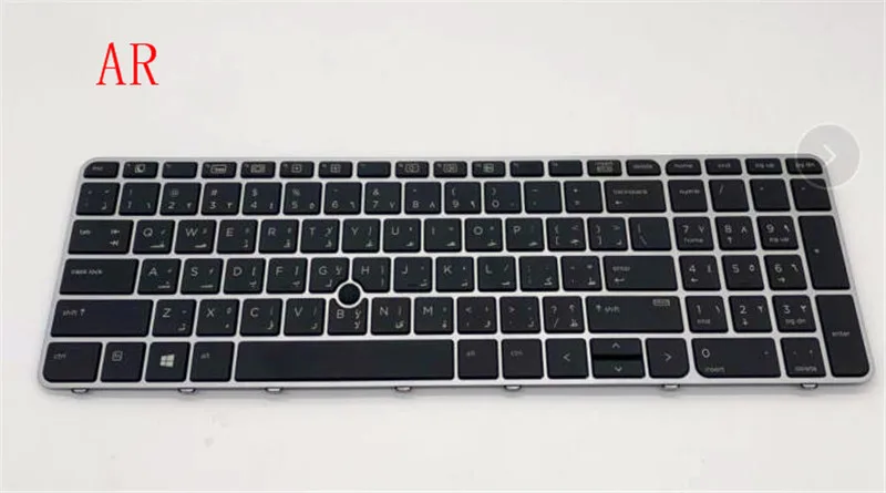 Черный RU/IT/AR для hp EliteBook 850 G3 755 G3 G4 американская, с задней подсветкой Клавиатура ноутбука - Цвет: Черный